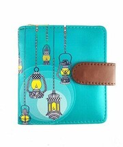 Women Laltain Printed Vegan Leather Small Wallet - Aqua Purse Batua Gift... - $616.20 MXN