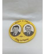 Ronald Reagan And O&#39;Neal Play In Peoria Pinback 2&quot; - $406.36 MXN