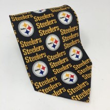 Pittsburg Steelers Logo NFL Tie Football Necktie Yellow Letters AFL Novelty - $39.59