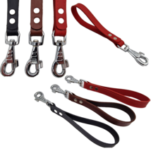 Shwaan Genuine Leather Short Dog Leash Traffic Lead for Large Dogs Training - £29.90 GBP