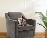 Upholstered 360 Swivel Accent Chair With Track Arms, Thick Padded Arm Ch... - $442.99