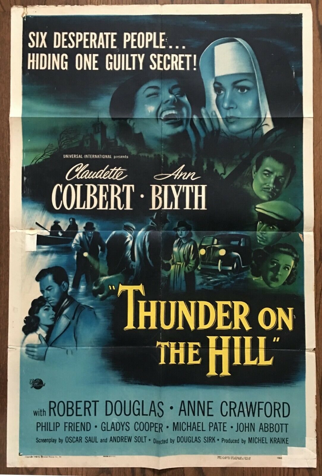 *THUNDER ON THE HILL (1951) Claudette Colbert &amp; Ann Blyth Film-Noir Crim... - $75.00