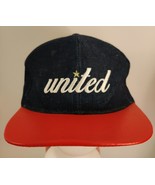 United Red White &amp; Blue Patriotic USA Denim Snapback Cap Hat JACK Adjust... - £7.64 GBP
