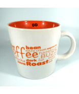 Dunkin&#39; Donuts 16 oz Coffee Mug 2011 White &amp; Orange W/ Orange Buzz Words... - $10.96 CAD