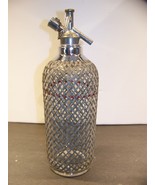 Antique Sparkletts Siphon Bottle Wire Mesh Art Deco Chrome #175 Czechosl... - $154.15 CAD