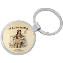 Be Kind to Animals Keychain - Includes 1.25 Inch Loop for Keys or Backpack - $10.77