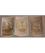 Antique Pictures of 2 Little Girls lot of 3 poses, Standing, Sitting in ... - €21,64 EUR