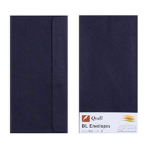 Quill Envelope 25pk 80gsm (DL) - Black - £27.60 GBP