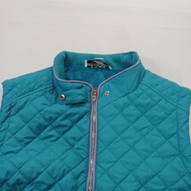 Back in the Saddle Women's 1X Turquoise Quilted Riding Vest Fleece Lined Pockets image 10