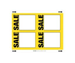 Centurion 7064500 Sale 4 Up Sign Sheet, Card Stock, 11 in X 8.5 in - $45.52 CAD