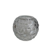 Vintage Homco Fostoria Fairy Lamp Tea Light Clear Glass Round Candle Holder - $324.15 MXN