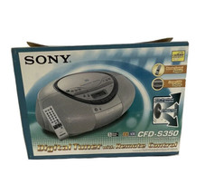 Sony CFD-S350 Portable CD Cassette Tape Player AM FM Radio Digital New O... - £196.60 GBP