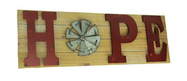 Zeckos Distressed Look Holiday Word Sign Windmill Wall Hanging - £18.11 GBP+