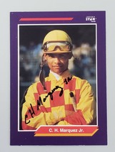 C. H. Marquez Jr. trading card (Horse Racing) 1992 Jockey Star #157 Autographed - £4.80 GBP