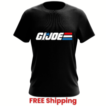 G.I. JOE Logo Retro Vintage Cartoon Comic Black Cotton T-Shirt Unisex Ro... - $471.33 MXN+