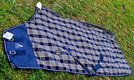 Horse Cotton Sheet Blanket Rug Summer Spring Navy Tan 5337 - $736.43 MXN