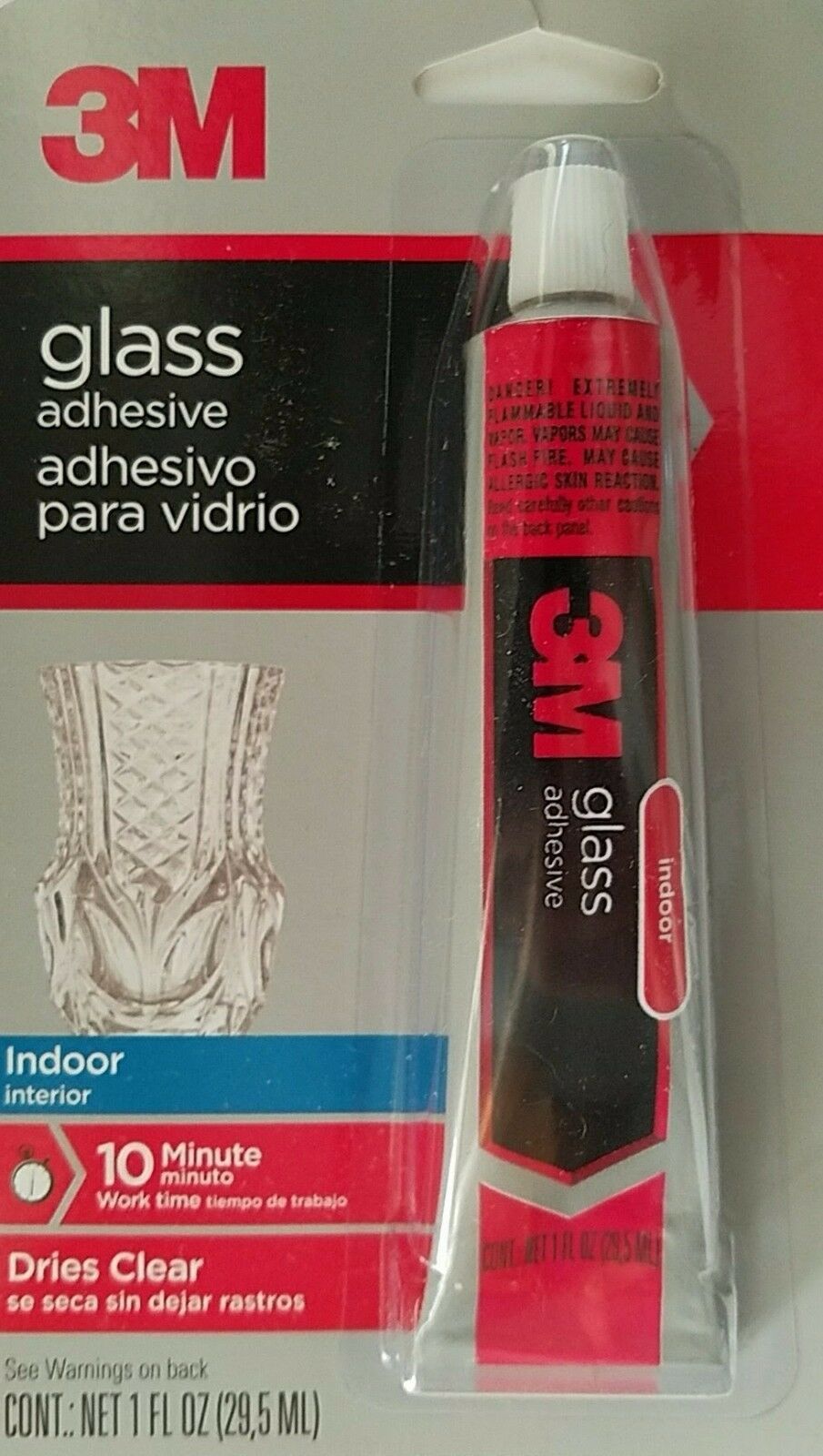 3M Glass Adhesive Indoor 1 oz tube #18050 - $4.94