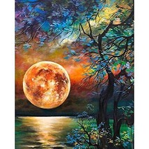Hlison DIY Paint by Numbers for Adults Beginner Moon Easy Paint by Numbe... - £26.26 GBP