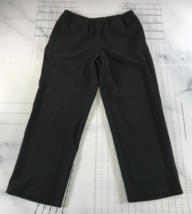 Orvis Pants Womens Petite Small Black Wide Leg Elastic Waist Pockets See... - $29.69