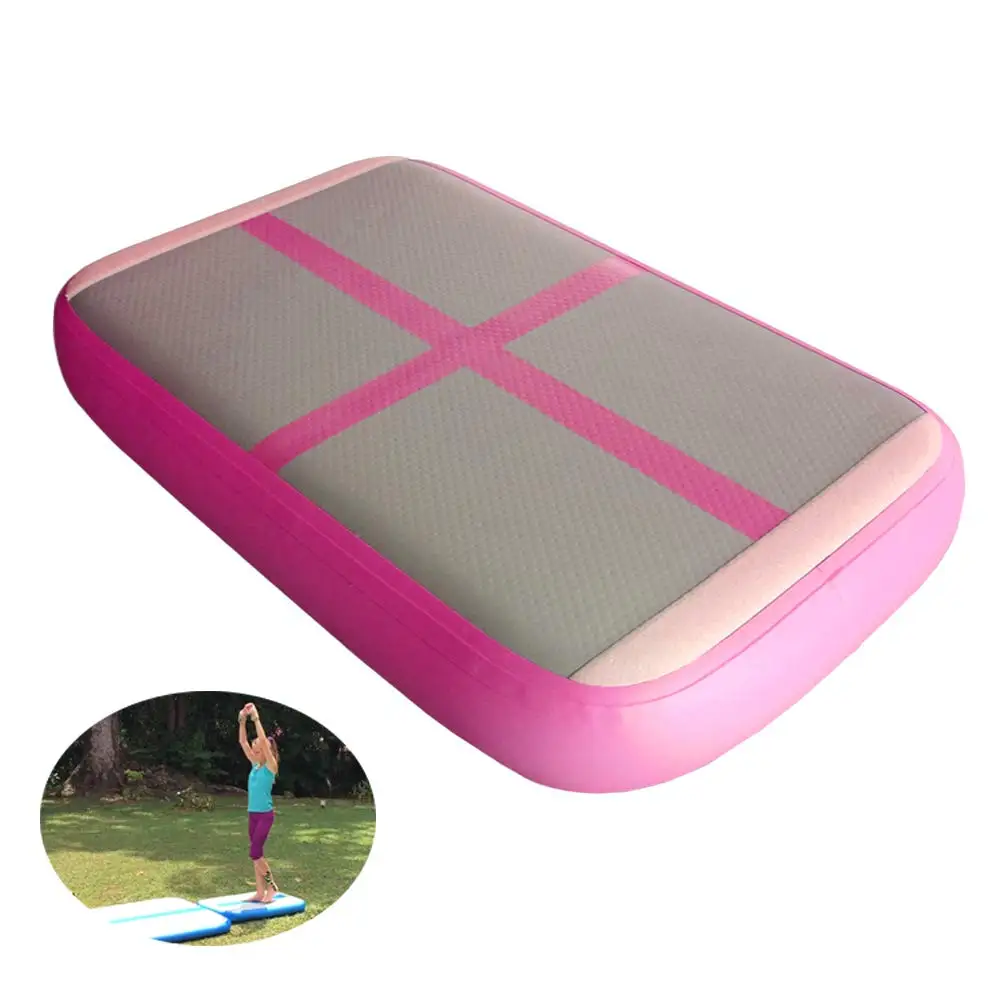 Free Shipping Mini Gym Mat Inflatable Gymnastics Tumble Track Air Block Air - £144.69 GBP