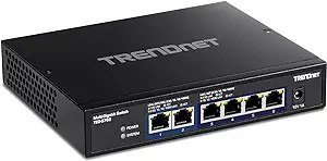 TRENDnet 6-Port 10G Switch, 4 x 2.5G RJ-45 BASE-T Ports, 2 x 10G RJ-45 P... - $240.99