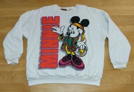 Disney Minnie Mickey Mouse African Rap Hip Hop Sweatshirt Women Size Lar... - $98.99