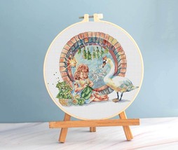 Eliza cross stitch Wild Swans pattern pdf, Fairy Tale cross stitch Princess  - £10.05 GBP