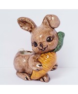 Vintage Brown Ceramic 6.5&quot; Bunny Rabbit Planter  - £13.52 GBP