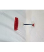 Vintage Single Margarita Glass Red White Stripe and Lobster 14 Oz - £10.62 GBP