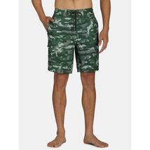 George Men's E-Board UPF 50+ Swim Trunks 9" Inseam Green Camo Size M (32... - $19.79