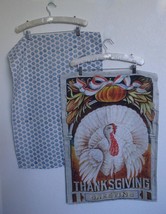 2 NEW John Derian Tea Towels Thanksgiving Fall Autumn Turkey Cotton Linen Target - £15.97 GBP