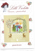 Lili Violette Cross Stitch Chart Snow Days Buon Natale Carolers Merry Ch... - £13.22 GBP