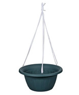 Greenbrier Hanging Garden Planter Plastic Green Basket 11”Dx18”H-New-SHI... - £9.24 GBP