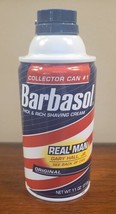 Barbasol Collector Real Man Gary Hall Jr Beard Buster 11 Oz Shave Cream Red Can - £23.19 GBP