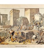 Attacked On Besieged City In Caesar&#39;s Gallic War 1886 Victorian Lithogra... - €21,45 EUR
