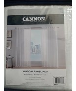 Cannon Rod-Pocket with backtabs Window Curtain Panel Pair 50&quot;W x 84L new... - £10.95 GBP