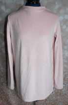 Lands&#39; End Size XS High Neck Pink High/Low Pullover Sweater - £12.50 GBP