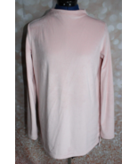 Lands&#39; End Size XS High Neck Pink High/Low Pullover Sweater - £12.72 GBP