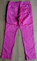Royal &amp; Awesome Mens Golf Pants Solid Pink Straight Fit 32x32 Flat Front - $516.13 MXN