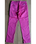 Royal &amp; Awesome Mens Golf Pants Solid Pink Straight Fit 32x32 Flat Front - $516.13 MXN