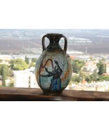 Awesome Vintage Greek Ceramic Amphora Jar Vase Pot Painting Goddess Athe... - $63.44 CAD