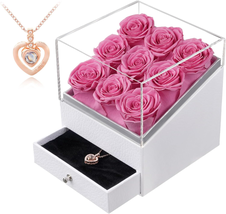 Mother&#39;s Day Gifts for Mom from Daughter Son, Preserved Roses with I Lov... - £37.23 GBP