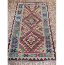 Stunning 4x7 Authentic Hand Knotted Flat Weave Kilim Rug B-77415 - £498.87 GBP