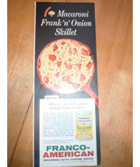 Vintage Franco American Macaroni With Cheese Sauce Print Magazine Advert... - €3,41 EUR