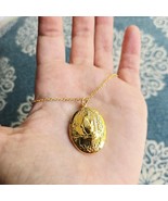 Vintage Gold Serenity Prayer Hands Locket Necklace - $76.29 CAD