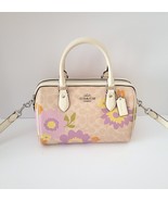 Coach CBG72 Signature Floral Print Rowan Satchel Crossbody Handbag Sand ... - $196.27