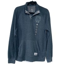 Disney Parks 2018 Pullover Sweatshirt Gray Partial Snap Men&#39;s Size Small - £11.99 GBP