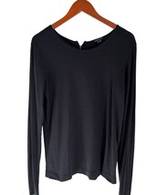 Theory Black Top Full Zipper on The Back Cotton Blend Size Large - $19.79