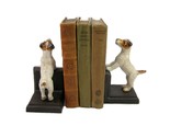 JACK RUSSELL CAST IRON BOOKENDS Collectable Heavy Fox Terrier Dog Book E... - $52.95