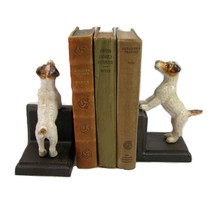 Jack Russell Cast Iron Bookends Collectable Heavy Fox Terrier Dog Book Ends New - £42.45 GBP